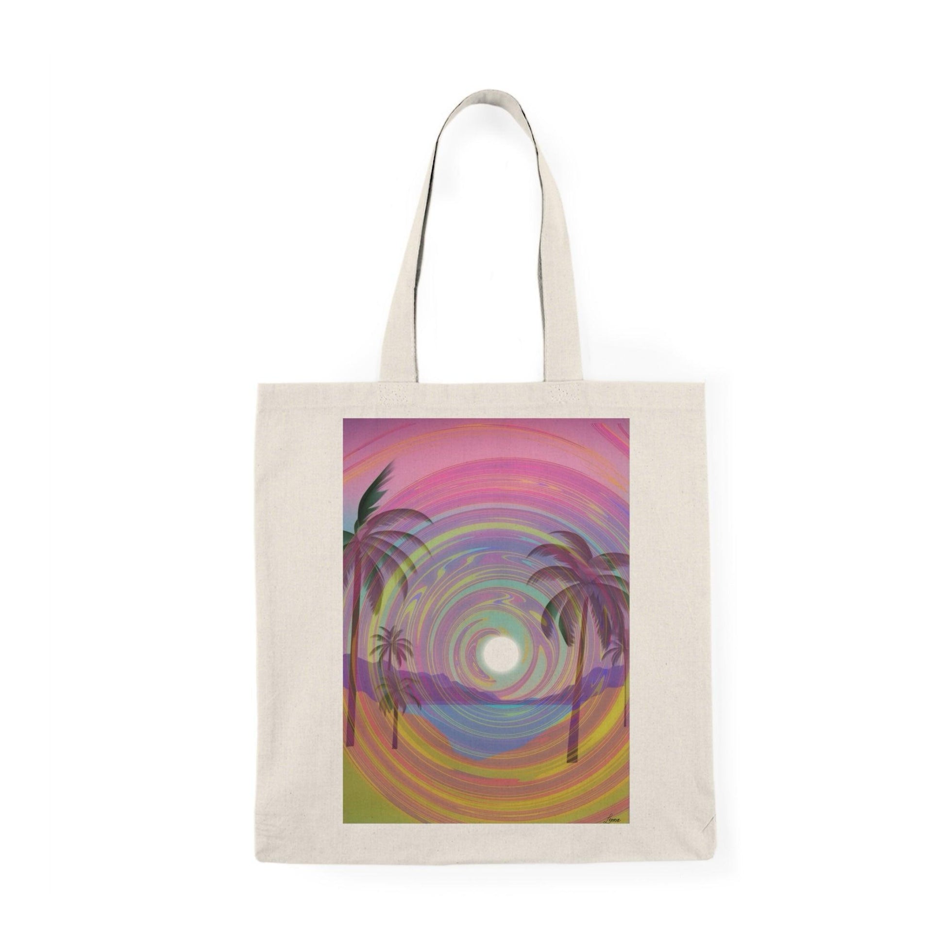 Psychedelic Beach Tote – Vibrant Pink Palm Tree Bag - mezetto KEOLIX KEOLIX