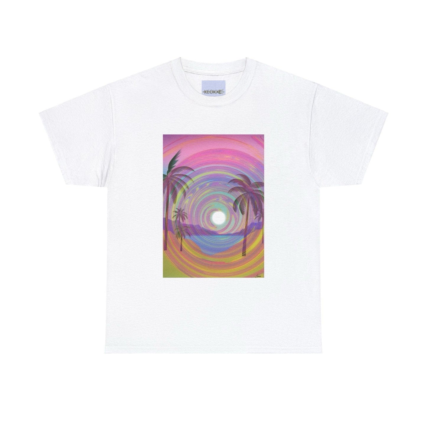 Psychedelic Seashore Beach T-Shirt | Trippy Ocean Tee - mezetto KEOLIX KEOLIX