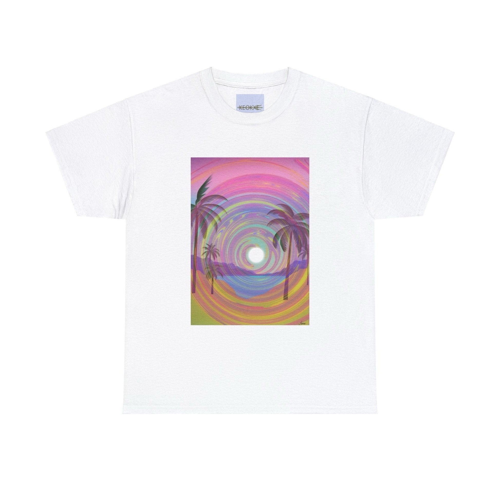 Psychedelic Seashore Beach T-Shirt | Trippy Ocean Tee - mezetto KEOLIX KEOLIX