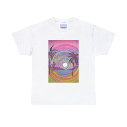 Psychedelic Seashore Beach T-Shirt | Trippy Ocean Tee - mezetto KEOLIX KEOLIX
