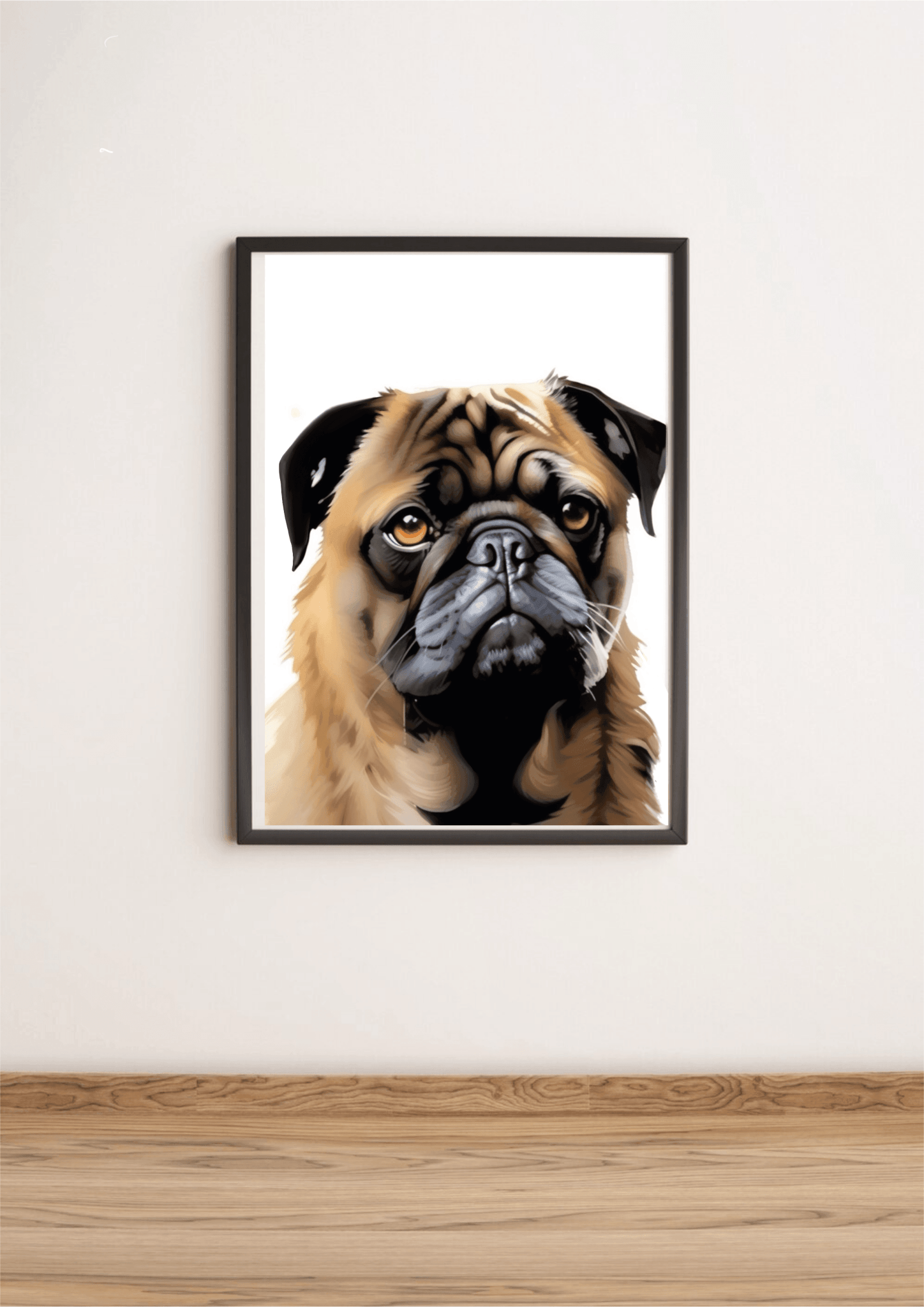 Pug Art Print | Cute Dog Wall Poster | A5 A4 A3 Unframed - mezetto KEOLIX KEOLIX
