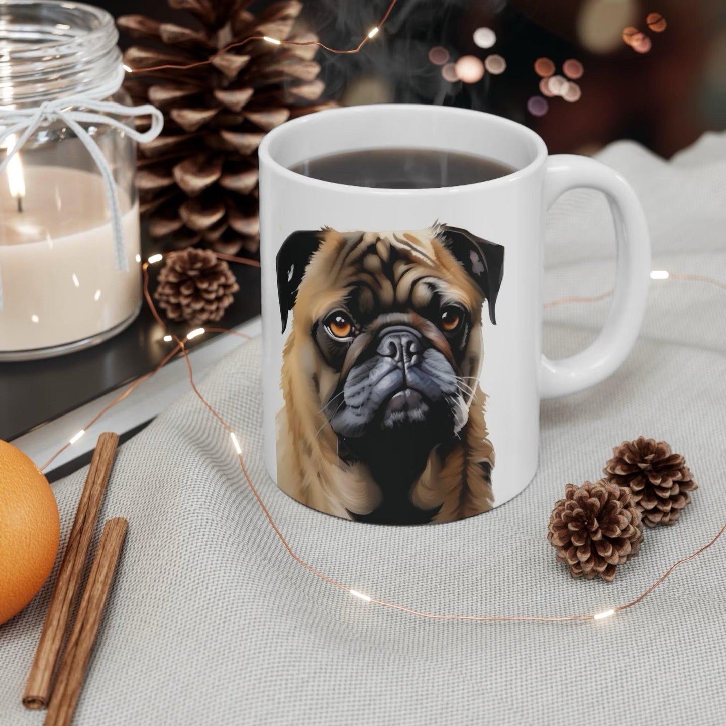 Pug Artwork Ceramic Mug - mezetto KEOLIX KEOLIX