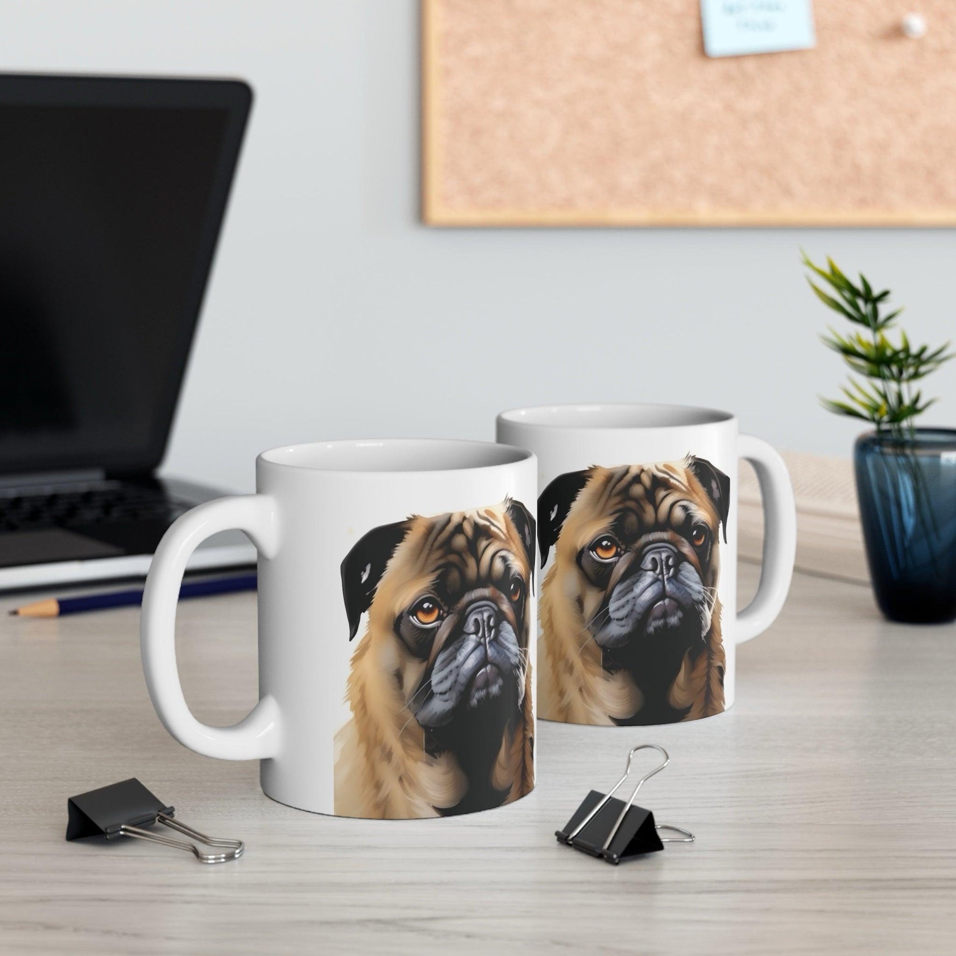 Pug Artwork Ceramic Mug - mezetto KEOLIX KEOLIX