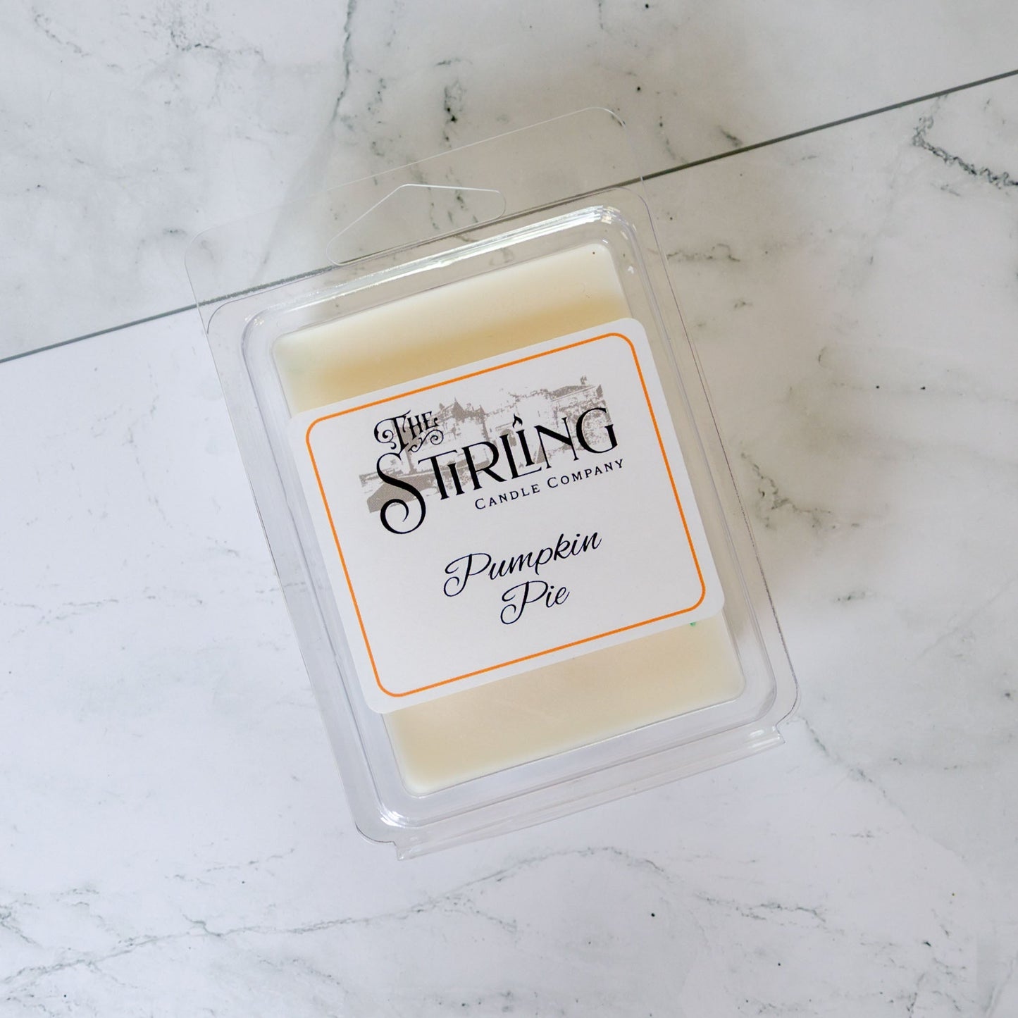 Pumpkin Pie - Wax Melt Clamshell - mezetto Shopify Collective The Stirling Candle Company
