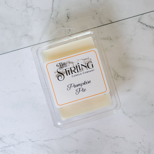 Pumpkin Pie - Wax Melt Clamshell - mezetto Shopify Collective The Stirling Candle Company