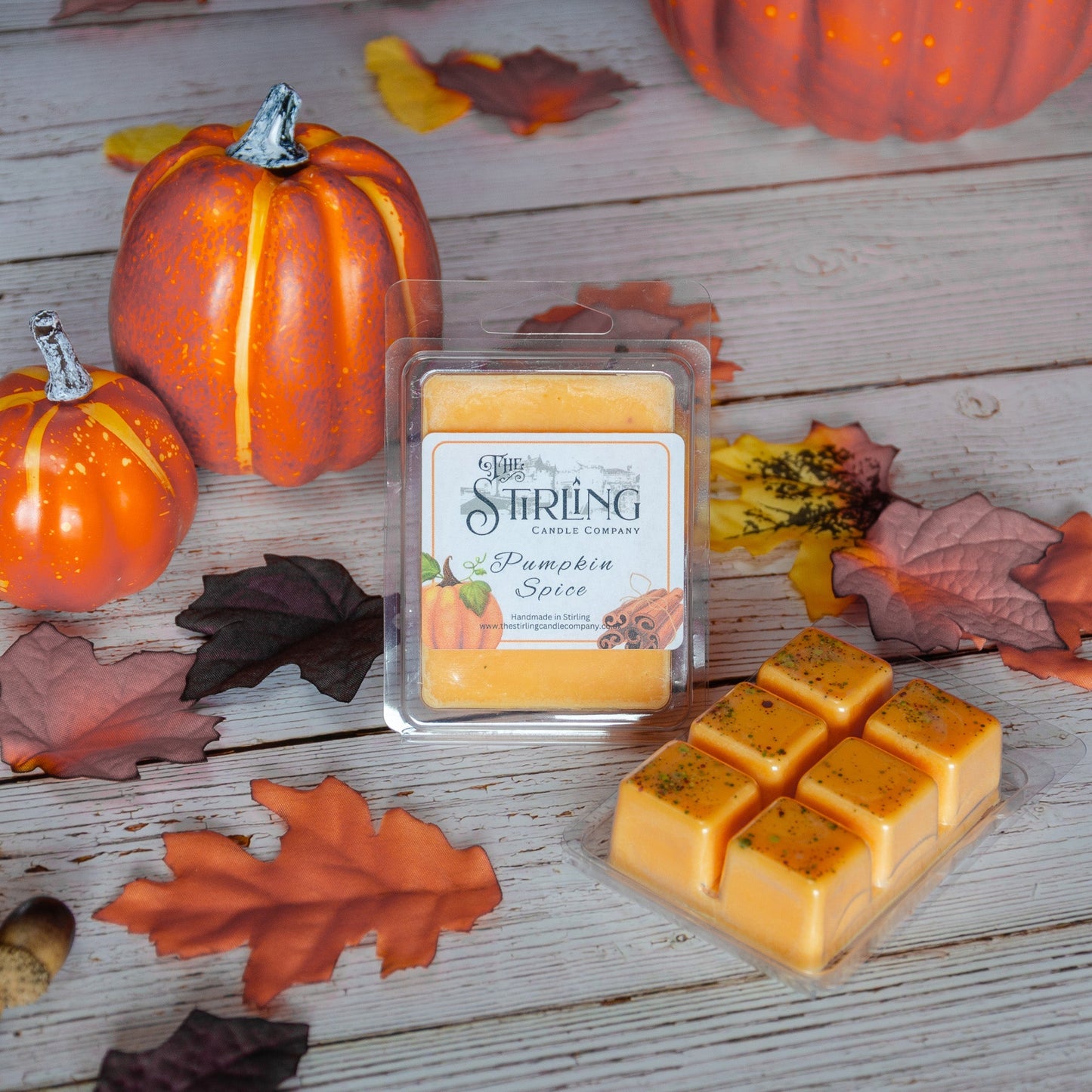 Pumpkin Spice - Wax Melt Clamshell - mezetto Shopify Collective The Stirling Candle Company