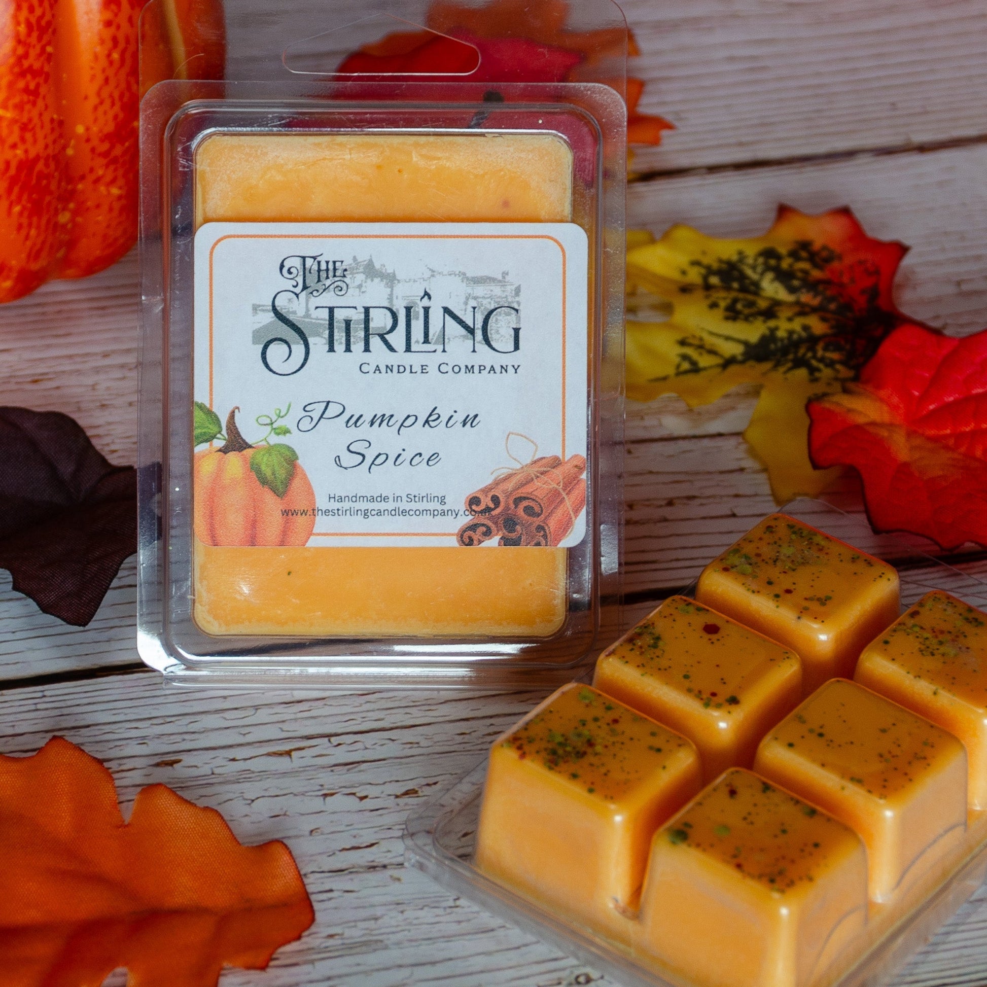 Pumpkin Spice - Wax Melt Clamshell - mezetto Shopify Collective The Stirling Candle Company