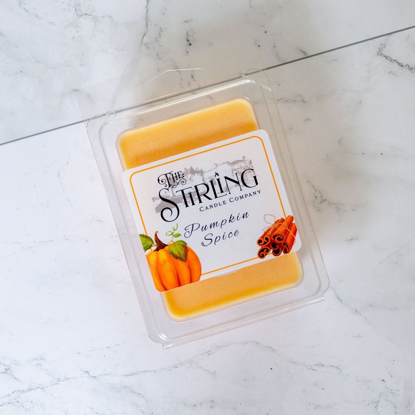 Pumpkin Spice - Wax Melt Clamshell - mezetto Shopify Collective The Stirling Candle Company