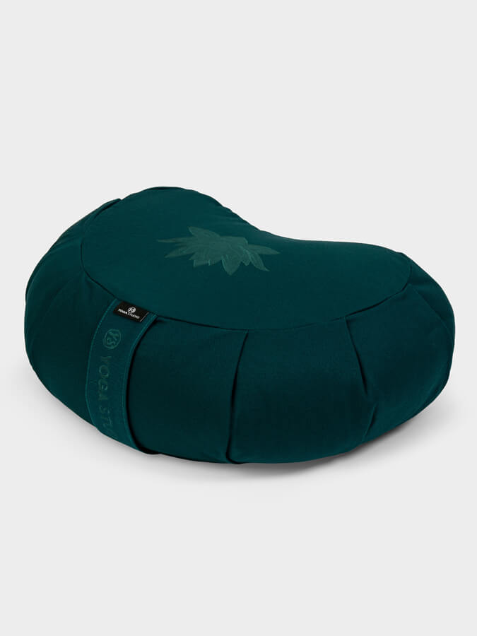 Yoga Studio GOTS Organic Cotton Crescent Lotus Zafu Buckwheat Cushion
