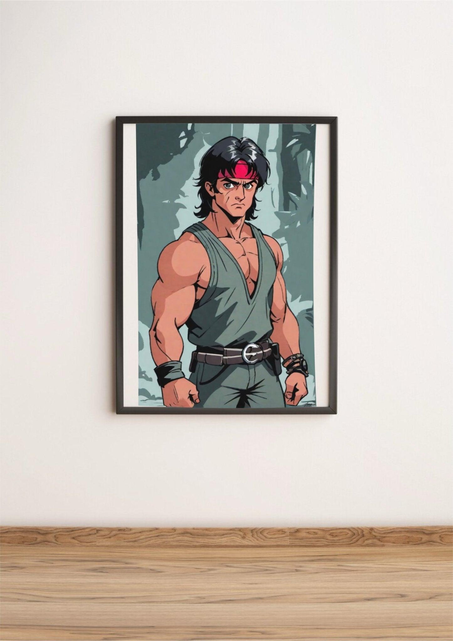 Rambo Anime Art Print – Bold Retro Action Poster - mezetto KEOLIX KEOLIX