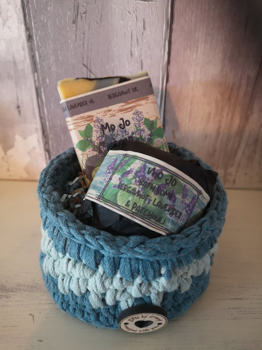 Recycled Cotton Basket Mo Jo Gift set - mezetto Shopify Collective Somerset Natural Soaps