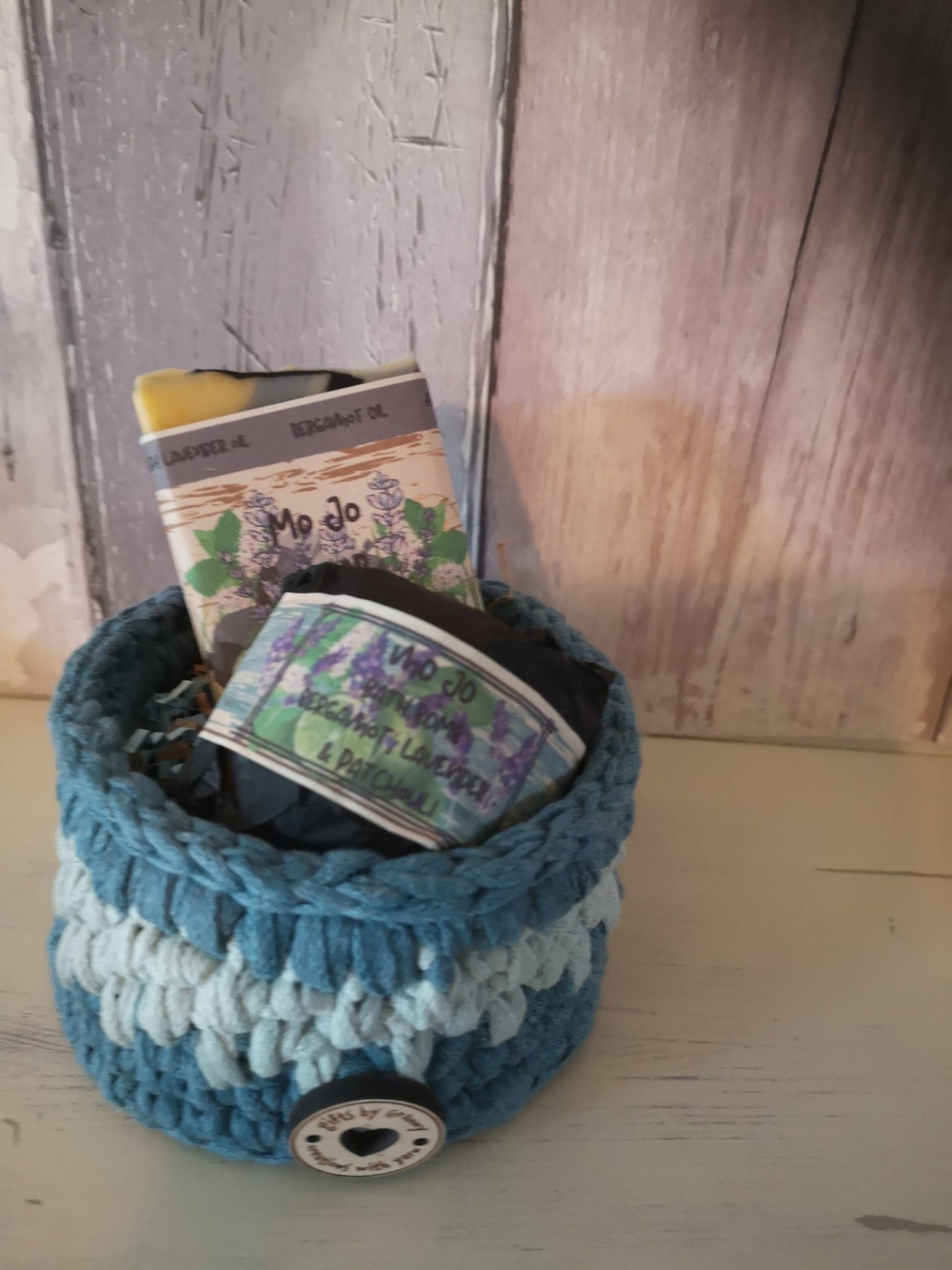 Recycled Cotton Basket Mo Jo Gift set - mezetto Shopify Collective Somerset Natural Soaps