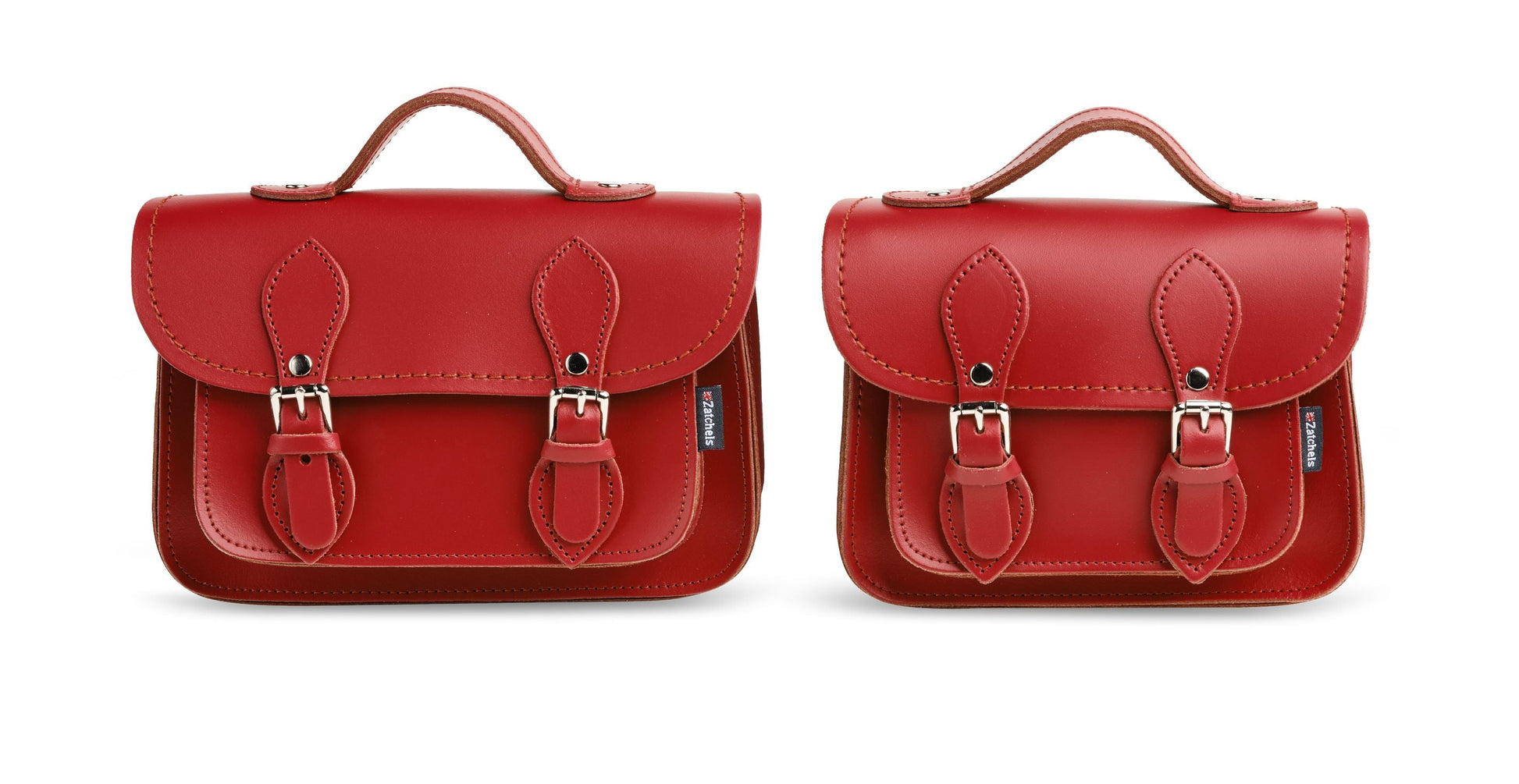 Handmade Leather Micro Satchel - Red-1