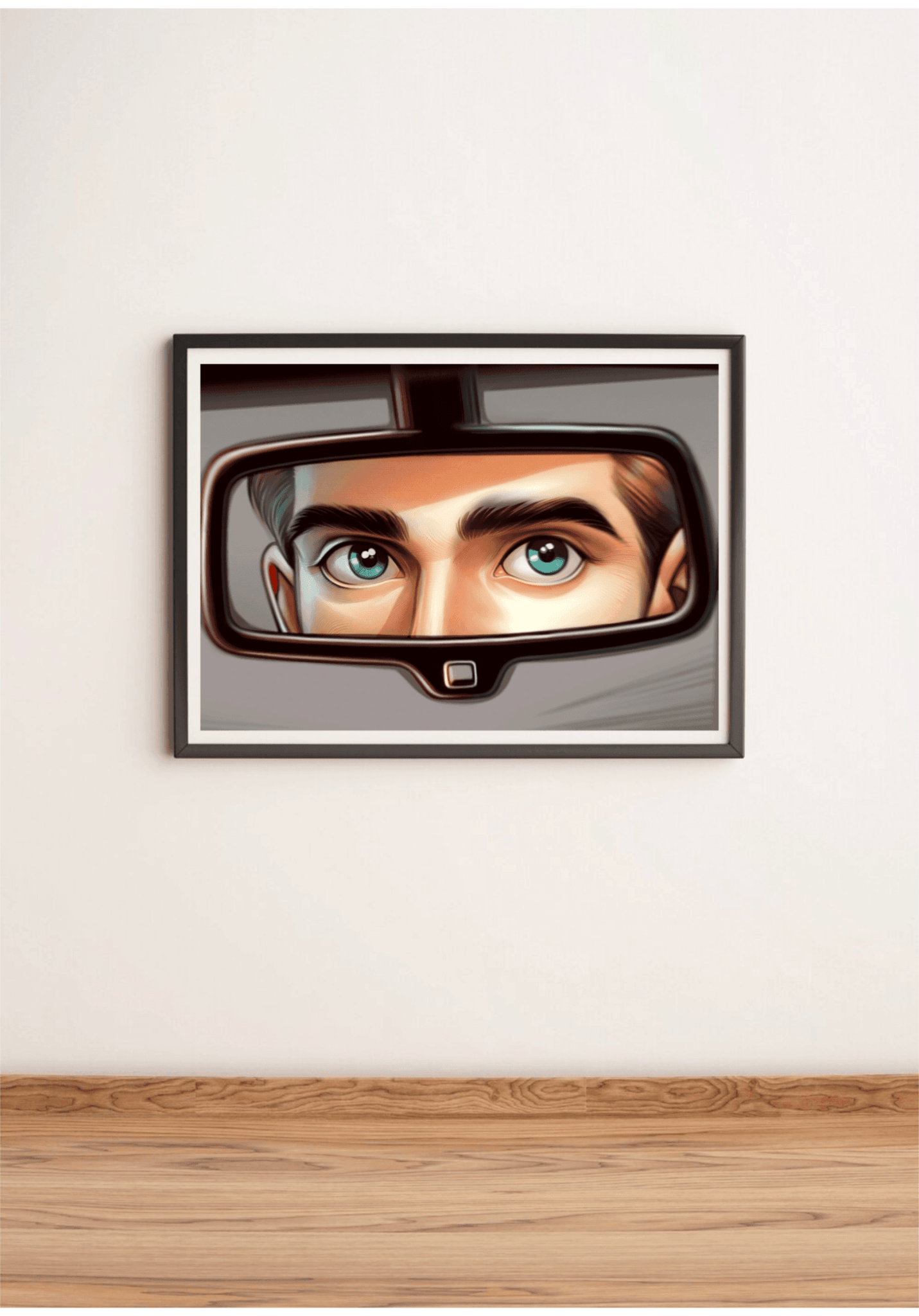 Reflections of the Journey – Eye Rearview Mirror Art Print - mezetto KEOLIX KEOLIX