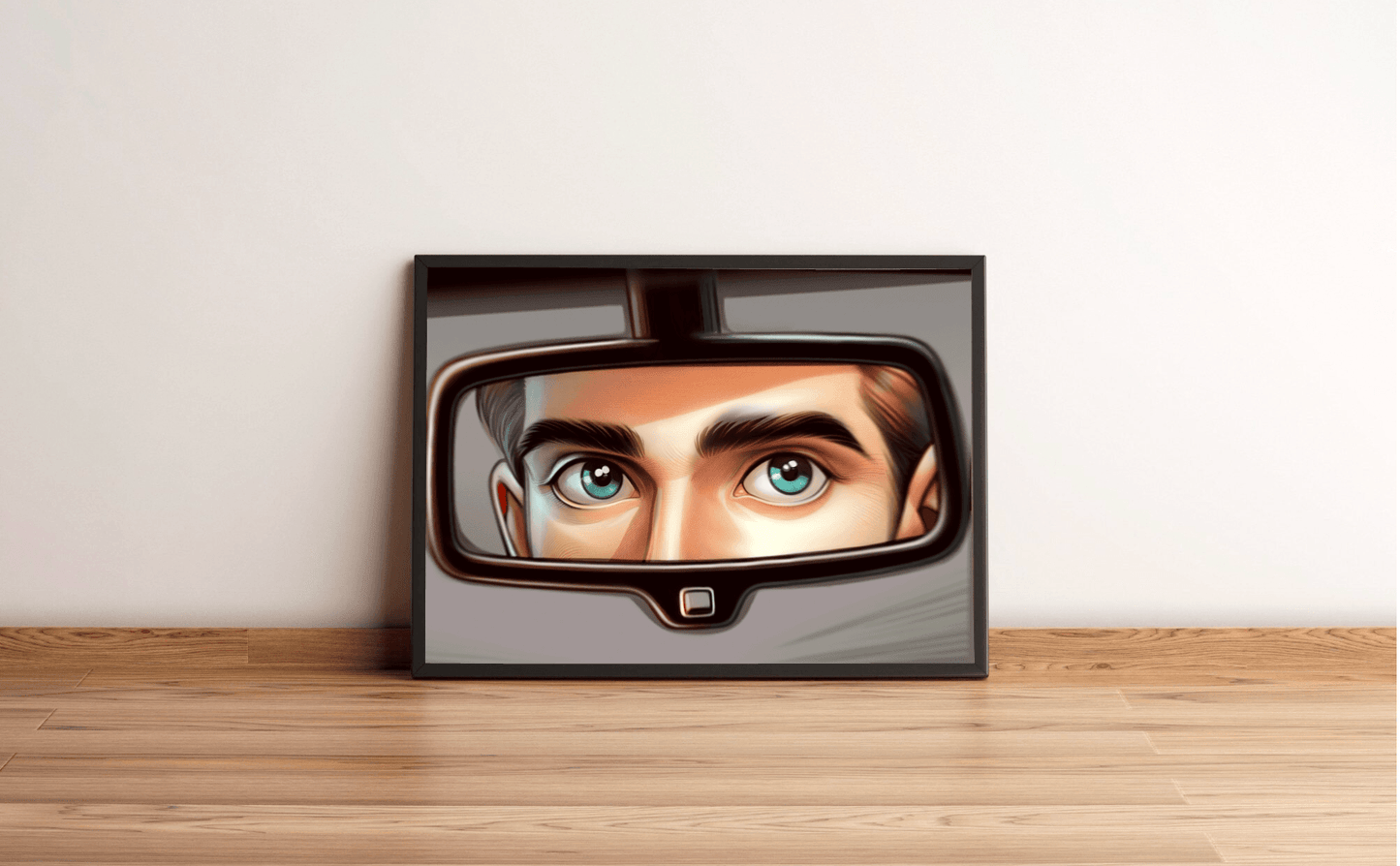 Reflections of the Journey – Eye Rearview Mirror Art Print - mezetto KEOLIX KEOLIX