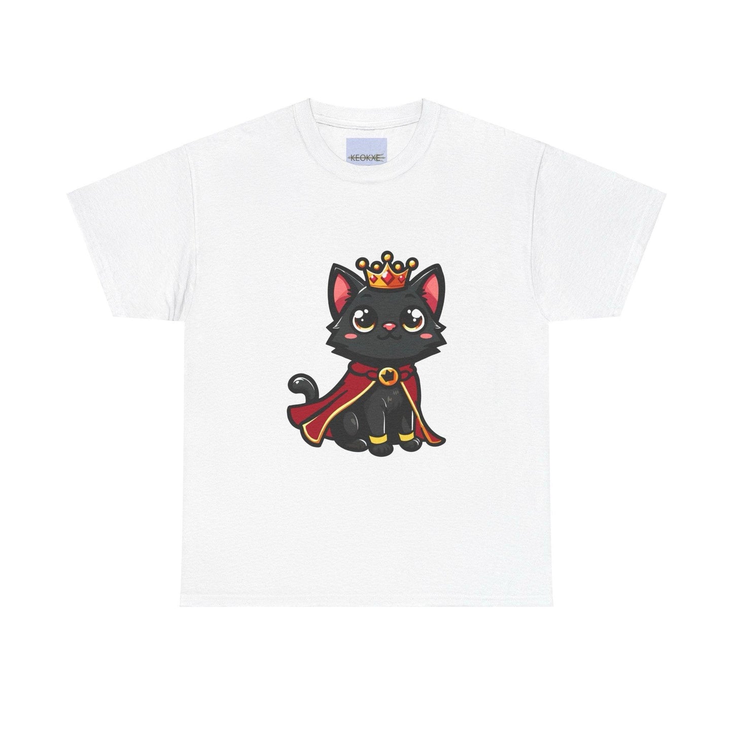 Regal Kitten T-Shirt – Cute Royal Black Cat Tee - mezetto KEOLIX KEOLIX