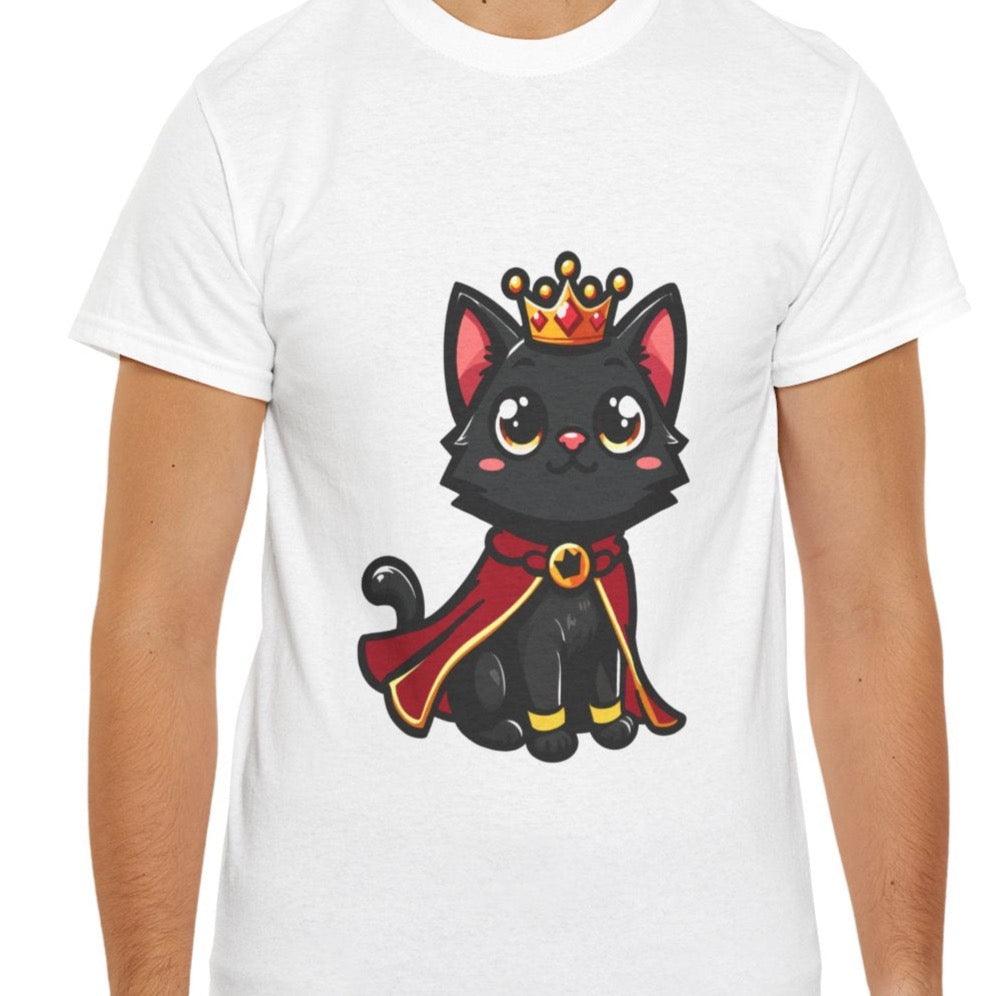 Regal Kitten T-Shirt – Cute Royal Black Cat Tee - mezetto KEOLIX KEOLIX