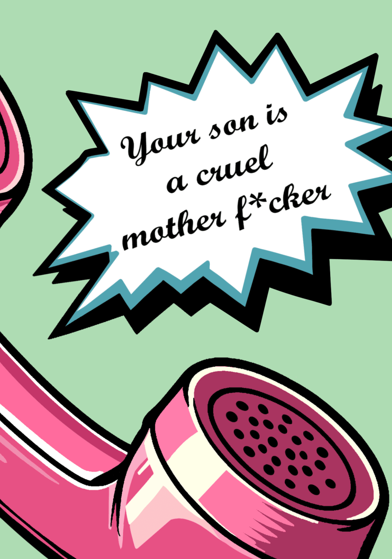 Retro Phone Sticker – Cruel Mother F***er Quote - mezetto KEOLIX KEOLIX
