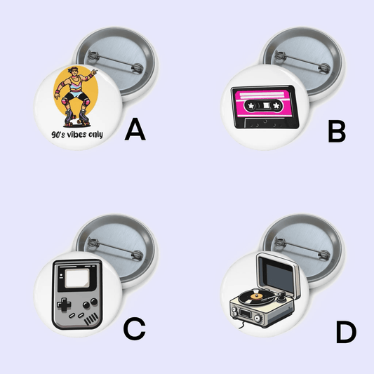 Retro Vibes Pin Badge Bundle - mezetto KEOLIX KEOLIX