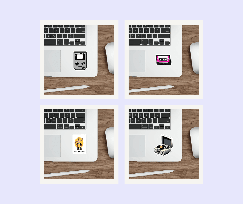 Retro Vibes Sticker Bundle – 90s Aesthetic Nostalgia - mezetto KEOLIX KEOLIX