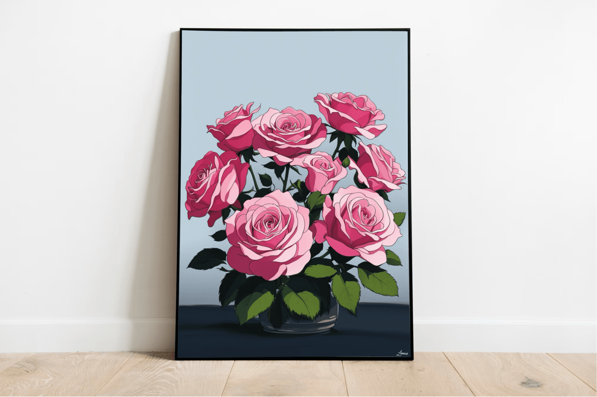 Romantic Rose Print | Elegant Floral Wall Art A3 A4 A5 - mezetto KEOLIX KEOLIX