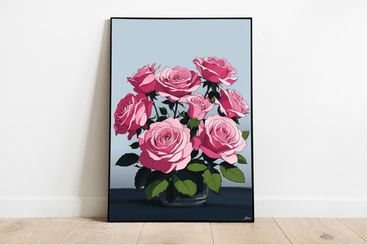 Romantic Rose Print | Elegant Floral Wall Art A3 A4 A5 - mezetto KEOLIX KEOLIX