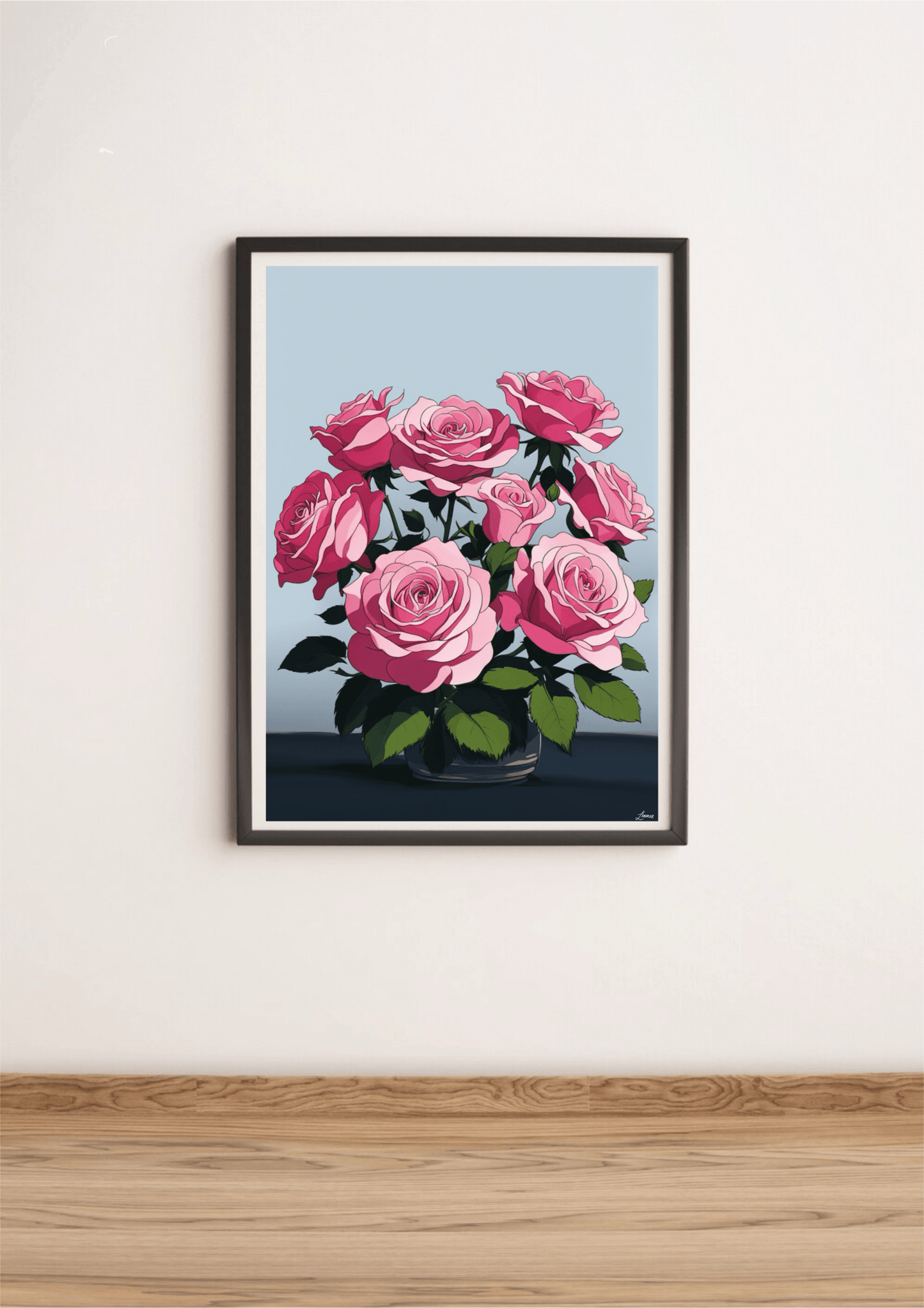 Romantic Rose Print | Elegant Floral Wall Art A3 A4 A5 - mezetto KEOLIX KEOLIX