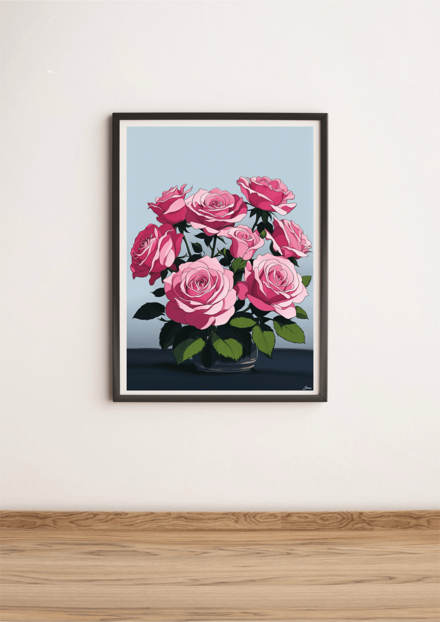 Romantic Rose Print | Elegant Floral Wall Art A3 A4 A5 - mezetto KEOLIX KEOLIX