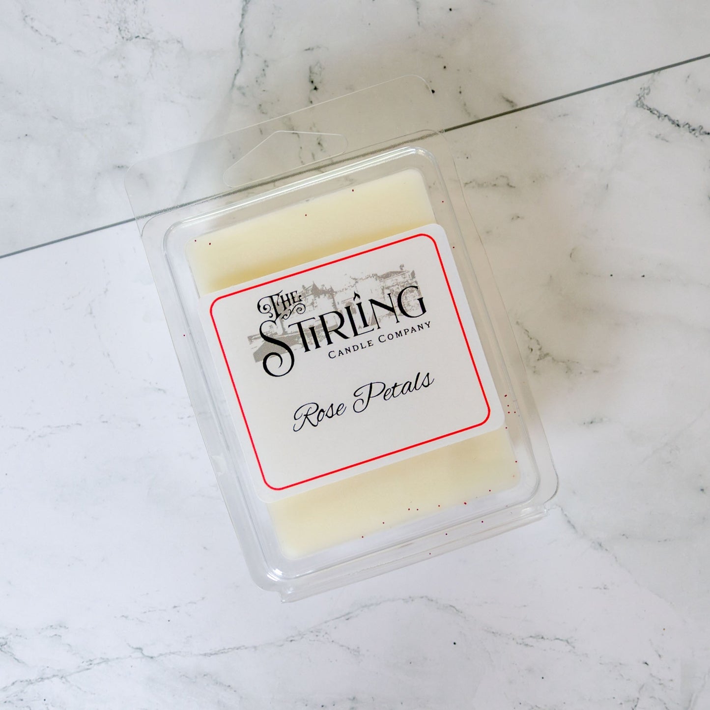 Rose Petals - Wax Melt Clamshell - mezetto Shopify Collective The Stirling Candle Company