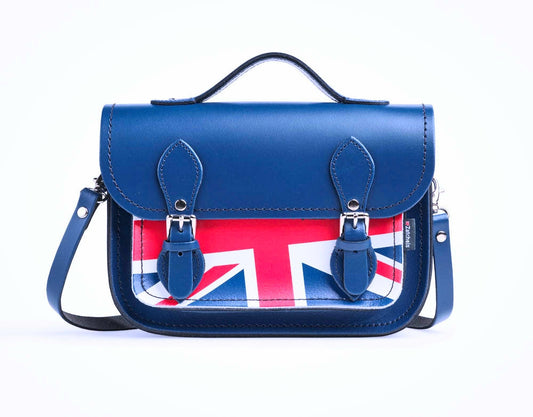 Union Jack Midi Satchel - Royal Blue-0