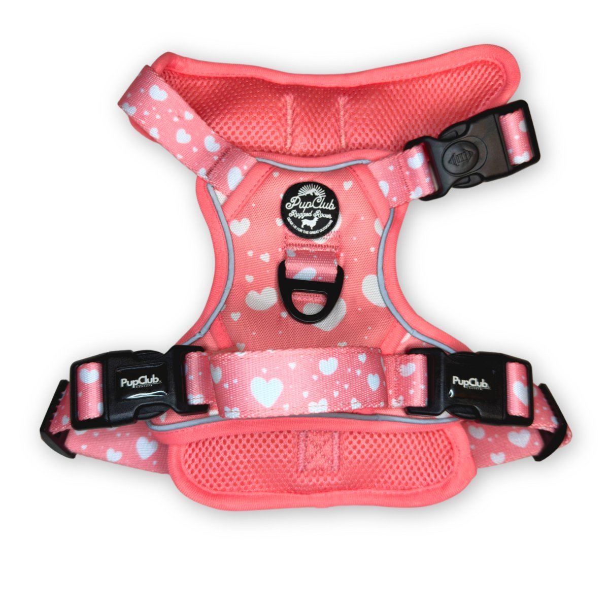 Rugged Rover™ Harness - Peachy Hearts - mezetto PupClub Couture PupClub Couture