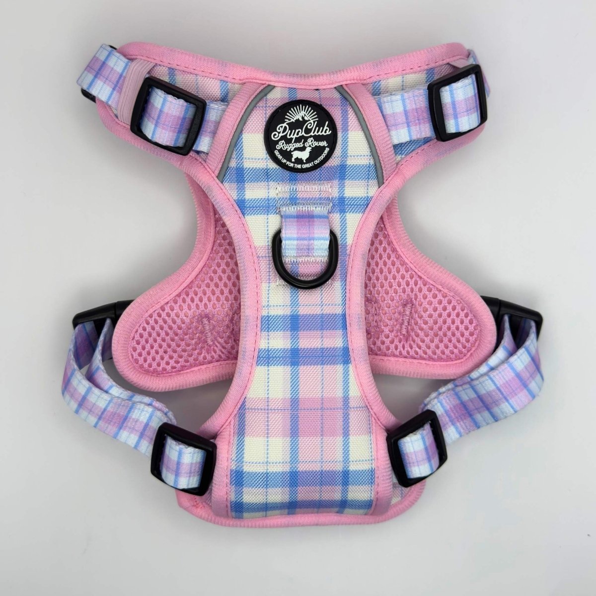 Rugged Rover™ Harness - Pink Tartan - mezetto PupClub Couture PupClub Couture