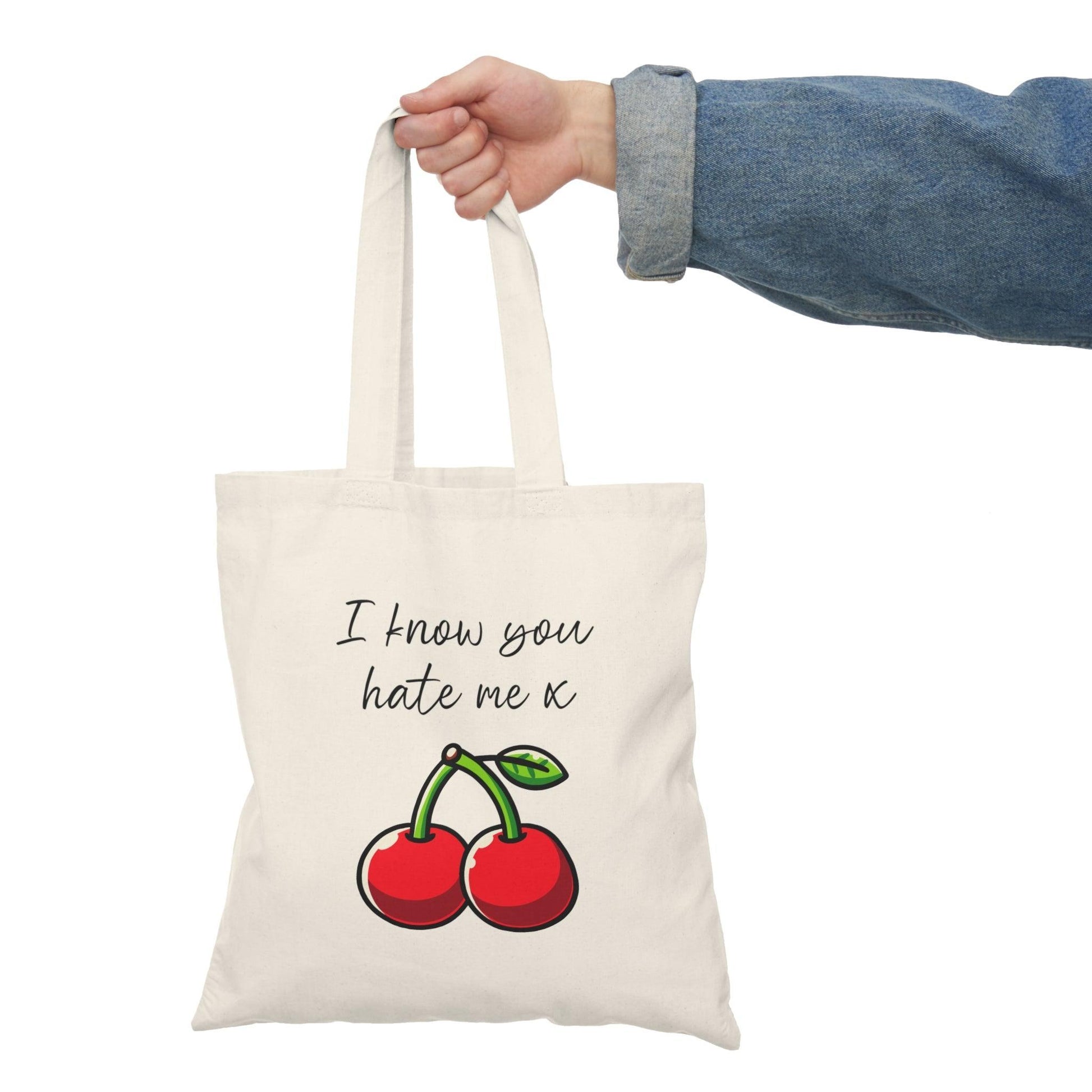 Sassy Cherry Tote – "I Know You Hate Me x" Bag - mezetto KEOLIX KEOLIX