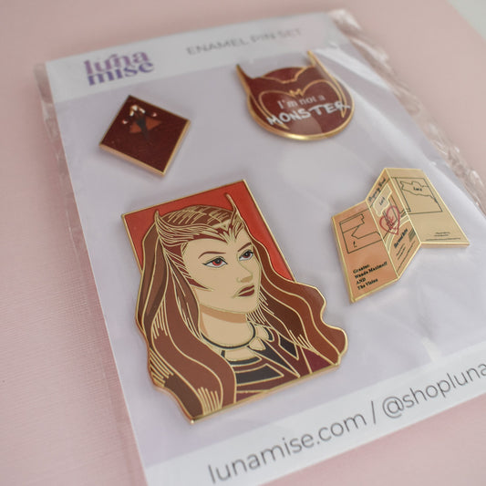 Scarlet Witch Pin Set - mezetto Lunamise Lunamise
