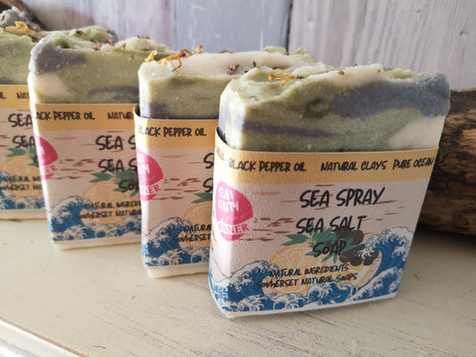 Sea Spray Sea Salt Soap - mezetto Shopify Collective Somerset Natural Soaps