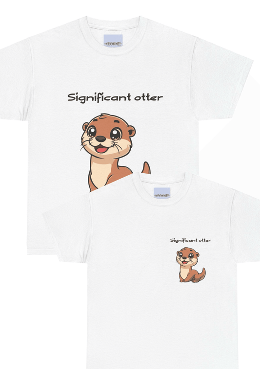Significant Otter T-Shirt | Cute Animal Pun Couple Tee - mezetto KEOLIX KEOLIX