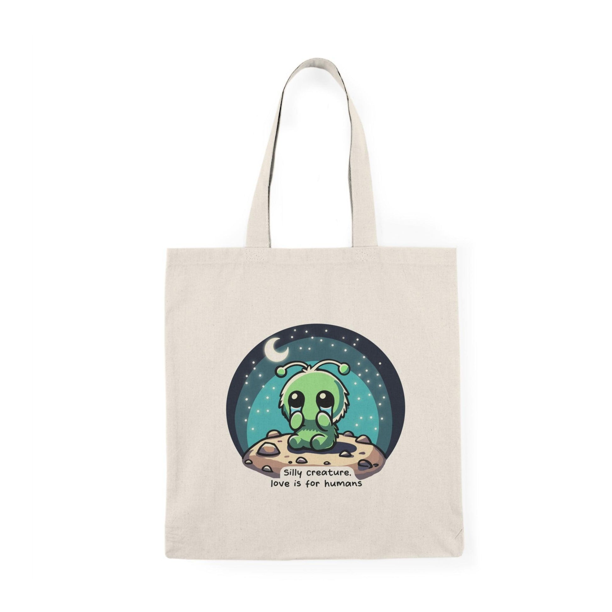 “Silly Creature” Tote – Whimsical Sad Alien Eco Bag - mezetto KEOLIX KEOLIX