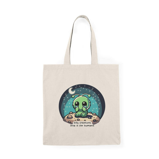“Silly Creature” Tote – Whimsical Sad Alien Eco Bag - mezetto KEOLIX KEOLIX
