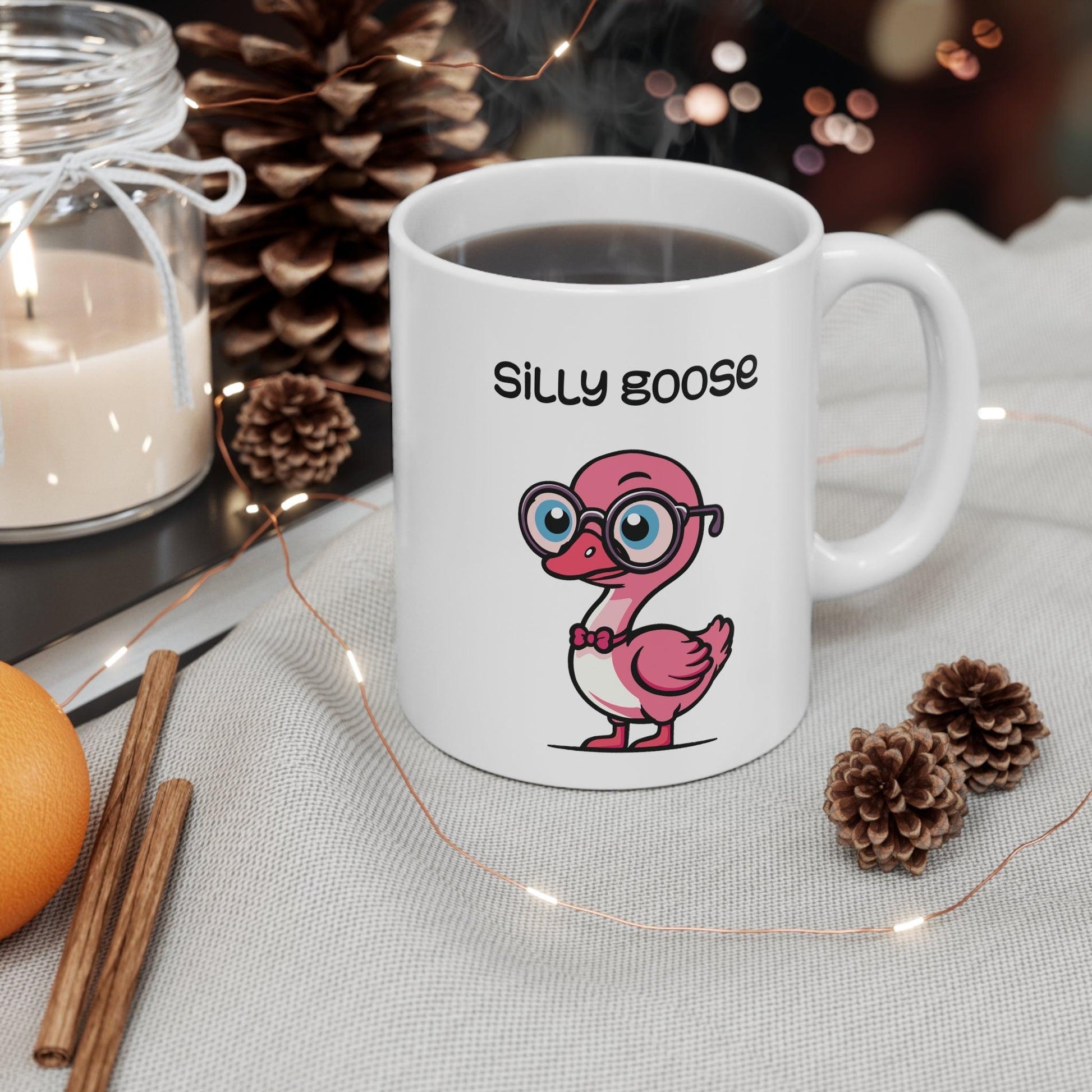 Silly Goose Pink Mug | Quirky 11 oz Gift - mezetto KEOLIX KEOLIX