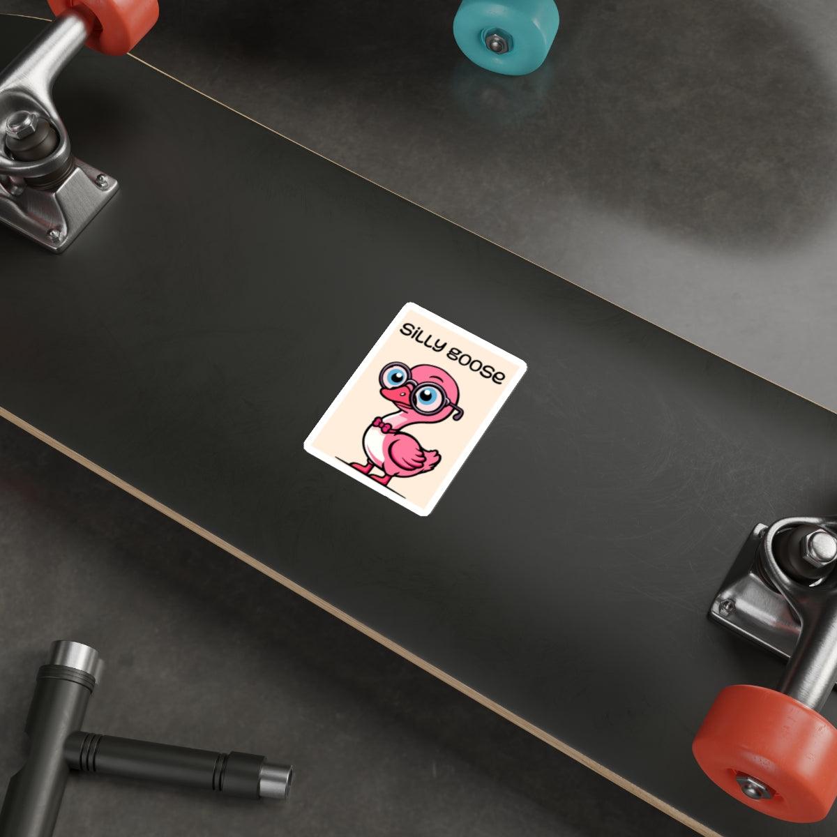 Silly Goose Sticker – Pink Goose with Glasses Vinyl Decal - mezetto KEOLIX KEOLIX
