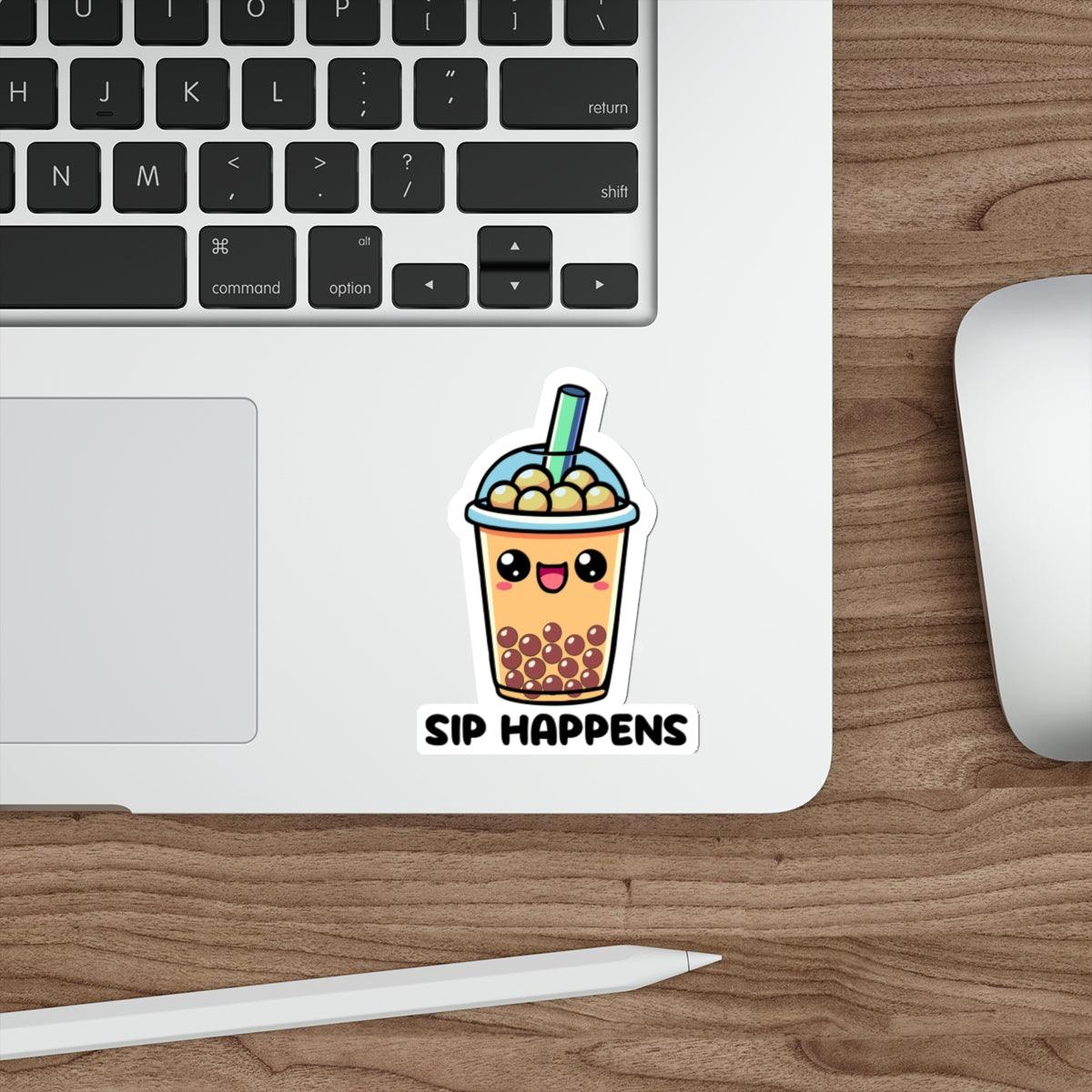 Sip happens Waterproof bubble tea sticker - mezetto KEOLIX KEOLIX