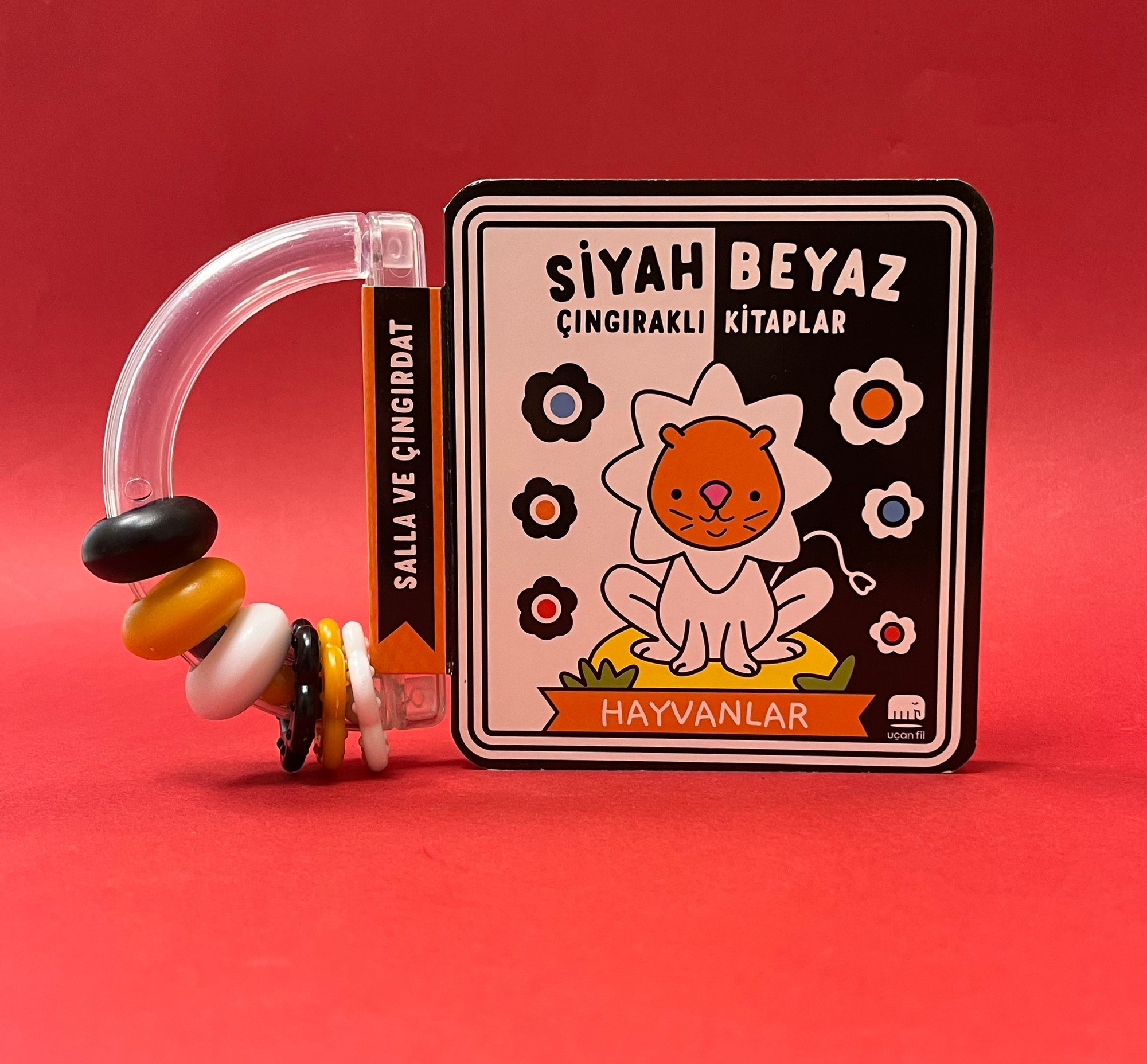 Siyah - Beyaz Çıngıraklı Kitaplar - Hayvanlar (Ciltli)