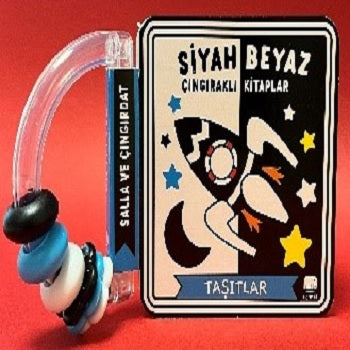 Siyah - Beyaz Çıngıraklı Kitaplar - Taşıtlar (Çiltli)