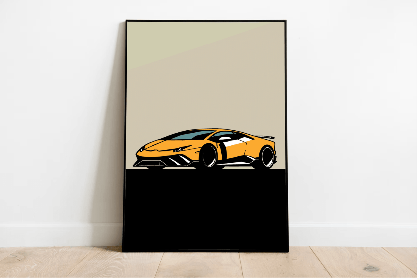 Sleek Speed Art Print | Minimalist Lamborghini Wall Poster - mezetto KEOLIX KEOLIX
