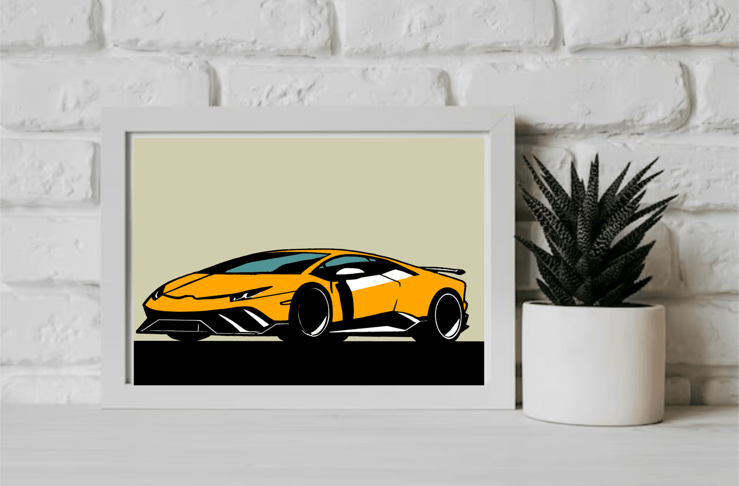 Sleek Speed Art Print | Minimalist Lamborghini Wall Poster - mezetto KEOLIX KEOLIX