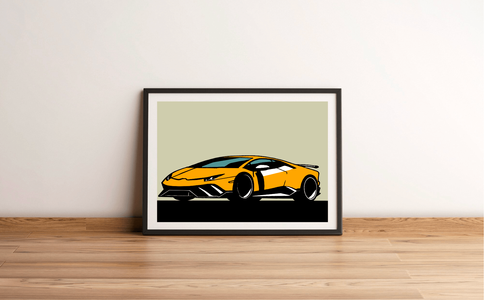 Sleek Speed Art Print | Minimalist Lamborghini Wall Poster - mezetto KEOLIX KEOLIX