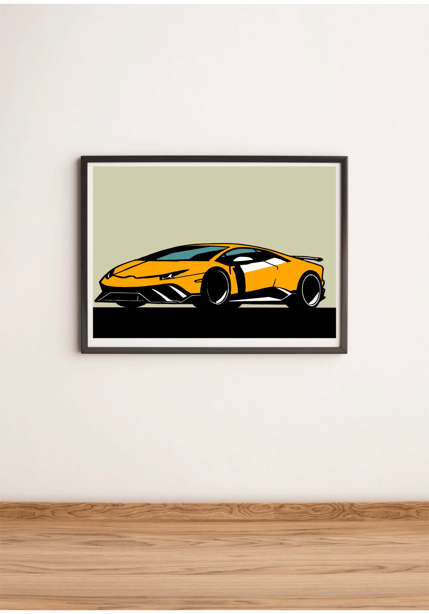 Sleek Speed Art Print | Minimalist Lamborghini Wall Poster - mezetto KEOLIX KEOLIX