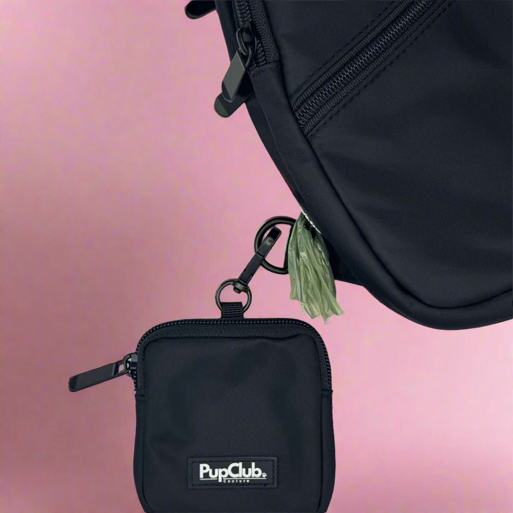 Dog Walking Sling Backpack - Black