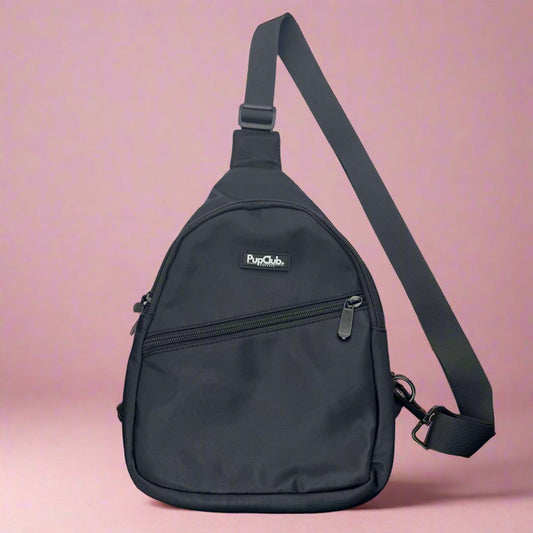 Dog Walking Sling Backpack - Black