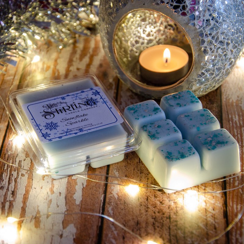 Snowflake Sparkle - Wax Melt Clamshell - mezetto Shopify Collective The Stirling Candle Company